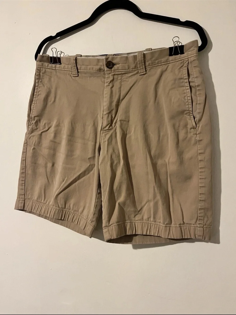 J. Crew Men's Khaki Flat-Front Cotton Shorts